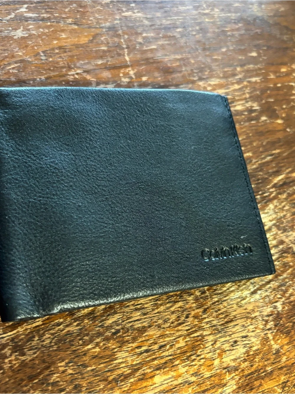 Calvin Klein Black Leather Bi-Fold Wallet by (Unbranded)
